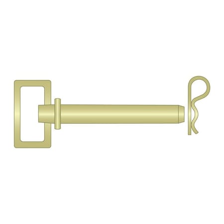 Heritage Industrial Cotterless Hitch Pin, 1-1/8 in Dia, 8 in Usable Lg, Carbon Steel, Ungraded, 1 PK HP-1125-7000S